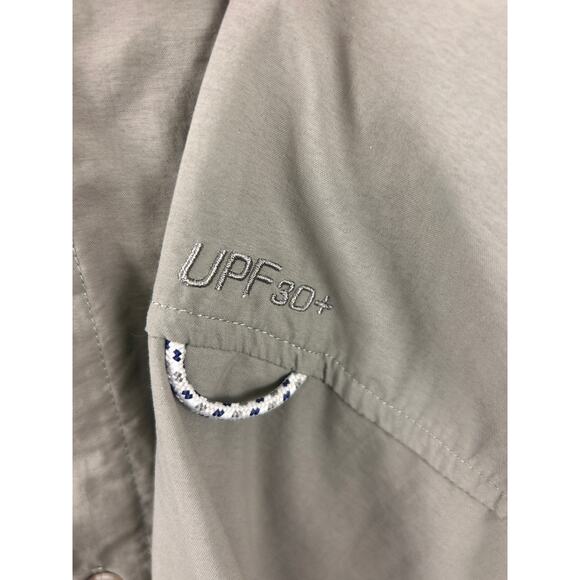 Columbia PFG UPF 30 Long Sleeve Vented Fishing Shirt Khaki Men’s XL - Picture 9 of 11